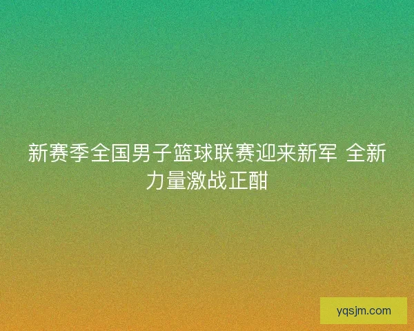 新赛季全国男子篮球联赛迎来新军 全新力量激战正酣
