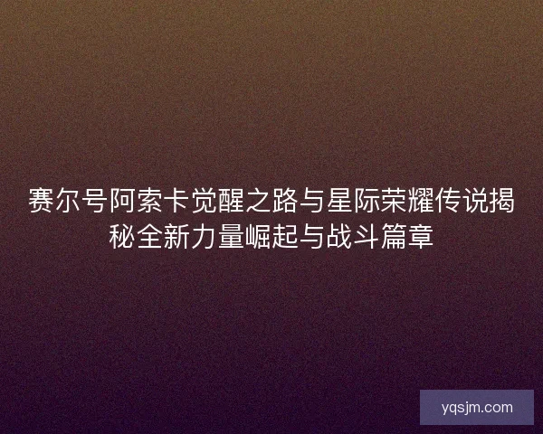 赛尔号阿索卡觉醒之路与星际荣耀传说揭秘全新力量崛起与战斗篇章